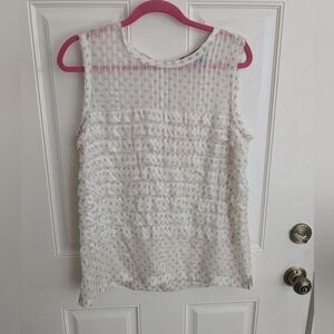 Marc By Marc Jacobs Silk Ruffle Sleeveless Top
